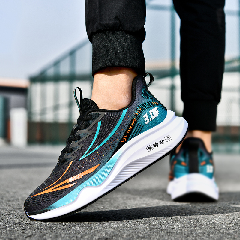 BIANSULONG Cushioning Abrasion Resistant Coverage Low top Running Shoes Men’s Black Green