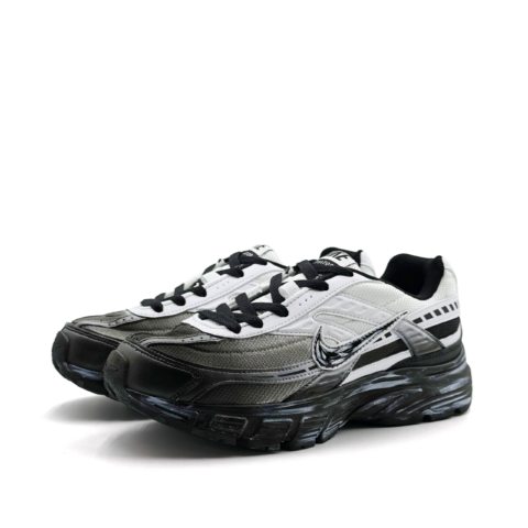 Nike Synthetic Leather, Textile Low top Running Shoes Unisex Black White