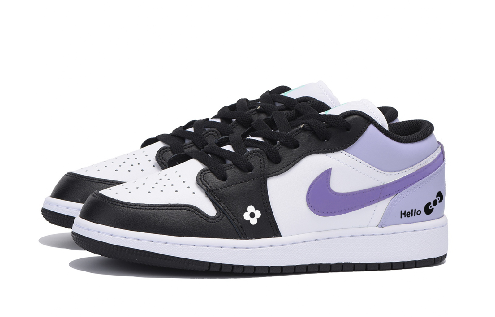 Jordan Air Jordan 1 Vintage Basketball Shoes Men’s Low Top White Purple