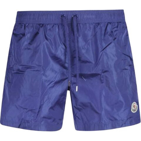Moncler Logo Patch Drawstring Swim Shorts