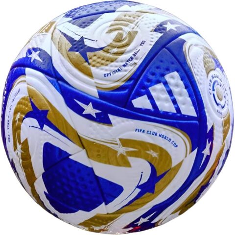 Adidas Size 5 Soccer Ball Pu Unisex Blue White Gold