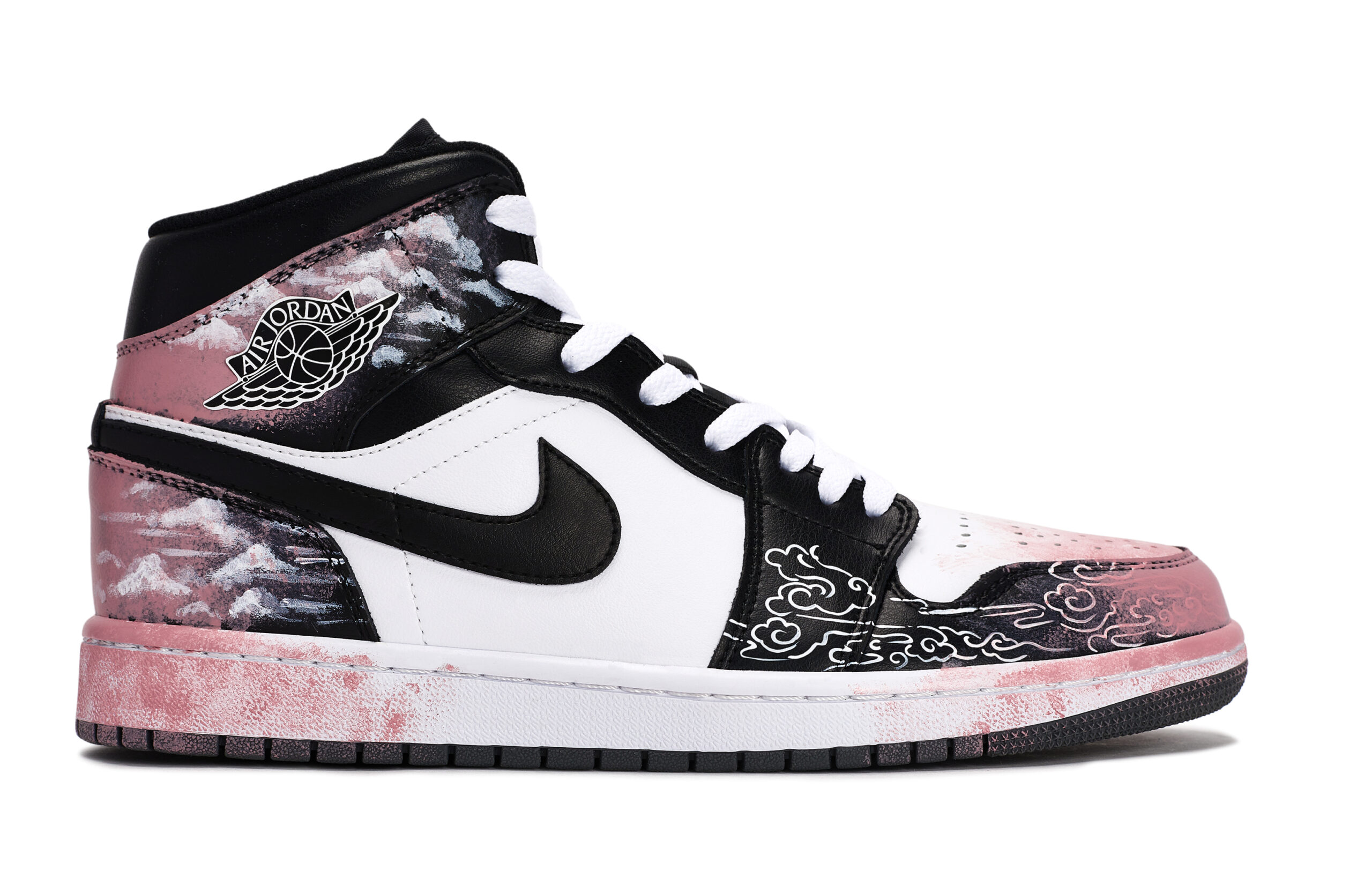 Jordan Air Jordan 1 Mid top Vintage Basketball Shoes Unisex Blue