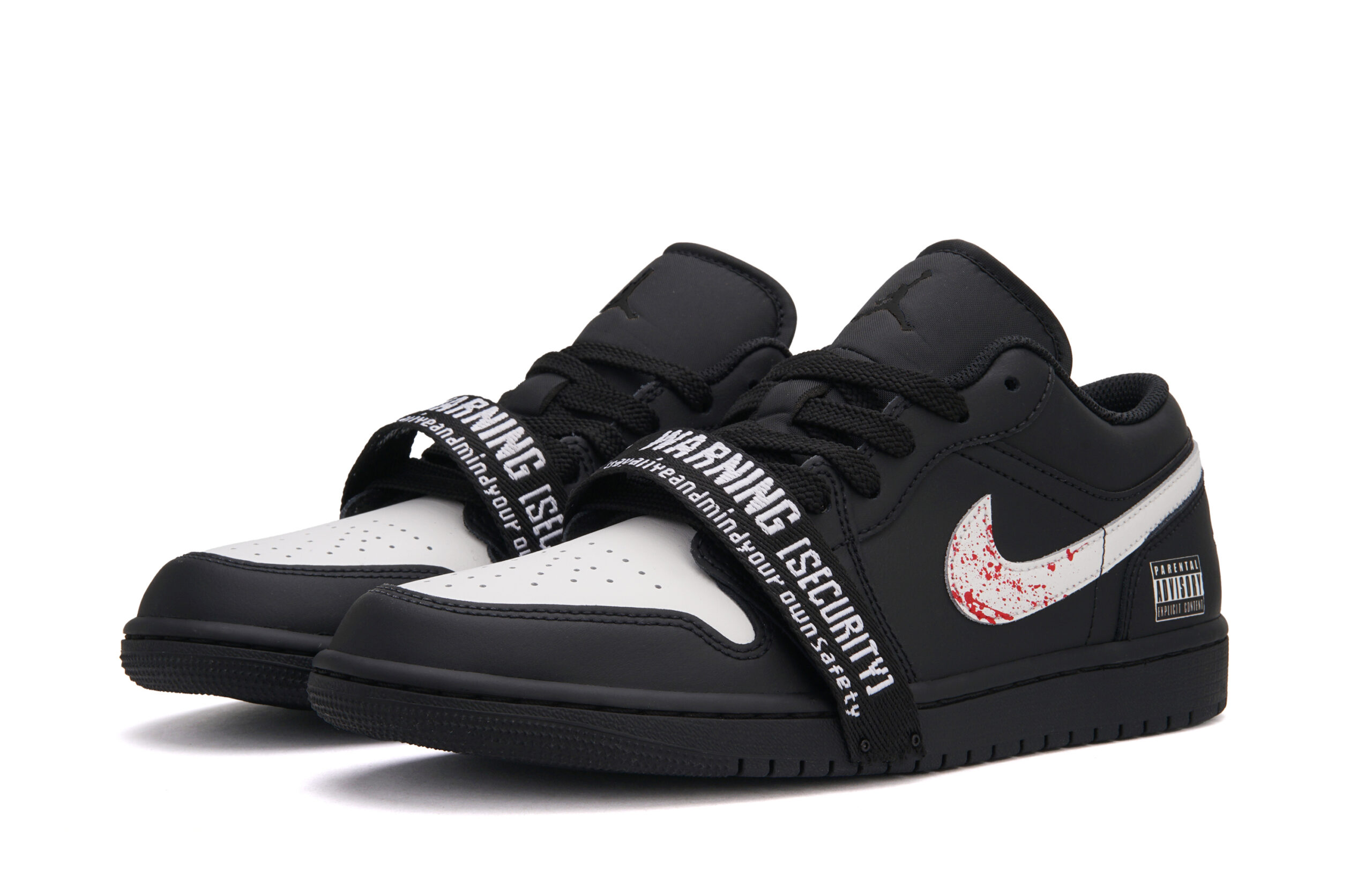 Jordan Air Jordan 1 Border Ronin Low top Vintage Basketball Shoes Men’s Black White
