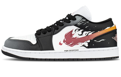 Jordan Air Jordan 1 Abrasion Resistant Abrasion Resistant Low top Vintage Basketball Shoes Unisex Black