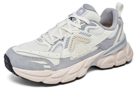 Kappa Slip Resistant Abrasion Resistant Low top Running Shoes Unisex White Gray