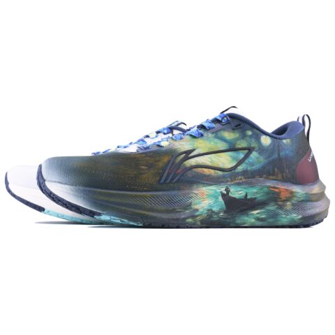 Li Ning Red Hare 8 Cushioning Slip Resistant Abrasion Resistant Low top Marathon Running Shoes Men’s White Green Gray