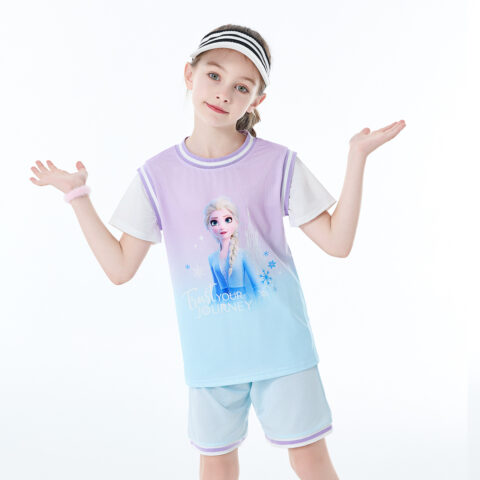 Disney Casual Sportswear Purple Blue Gradient Children Aged 3 7 Years Old
