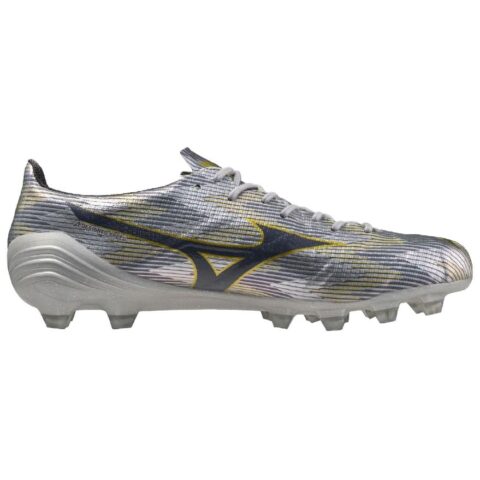Mizuno Alpha 2 Slip Resistant Abrasion Resistant Soccer Shoes Unisex Silver Gray