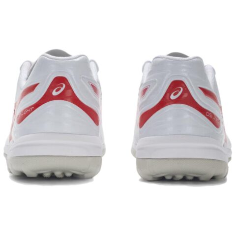 ASICS TF Turf Artificial Turf Abrasion Resistant Soccer Shoes Men’s White Red