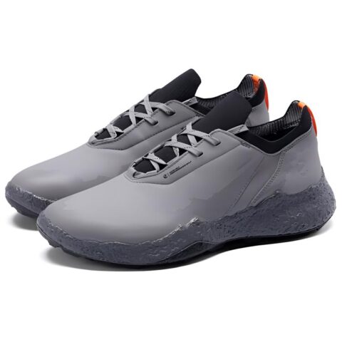 Ecco Golf Biom H5 Cow Leather Abrasion Resistant Low top Golf Shoes Men’s Gray