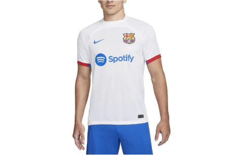 Nike Dri Fit F.C. Barcelona Soccer Jersey 2023 24 Season Men’s White