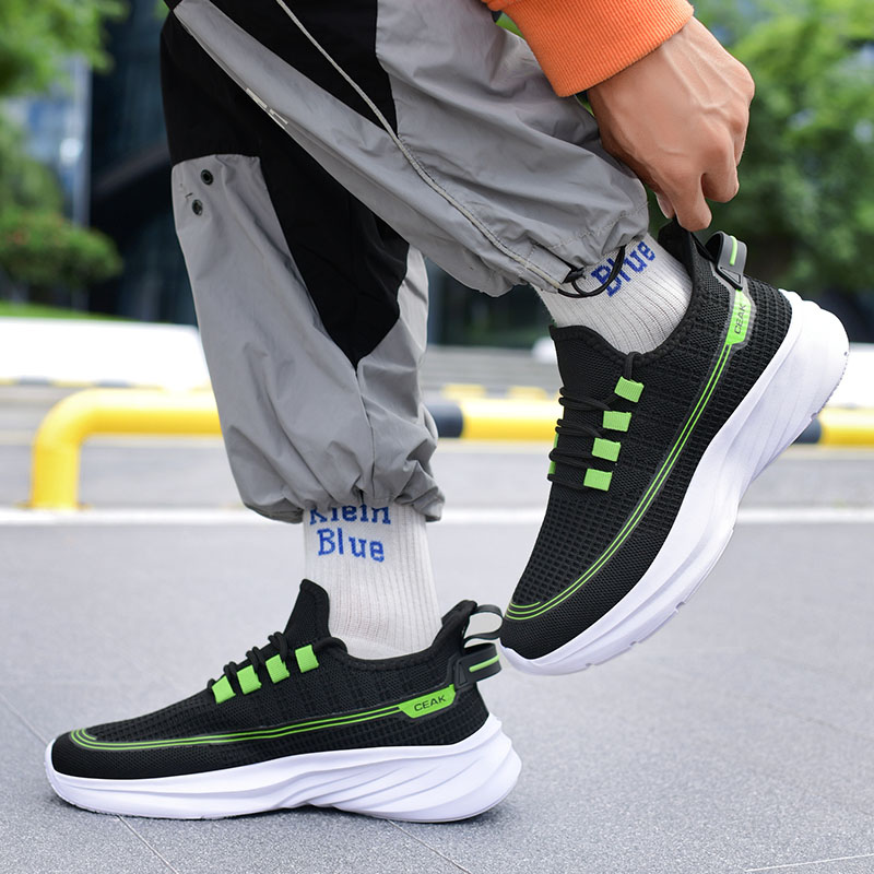 HEIWEILU Cushioning Breathable Lightweight Cushioning Breathable Lightweight Low top Casual Running Shoes Men’s