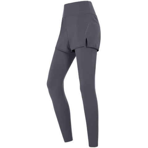 CAMEL Rising Stars Collection, Solid Color Mock Two Piece Fleece Lined Thermal High Rise Butt Lifting Fitness Yoga