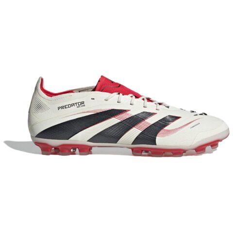Adidas PREDATOR ELITE Slip Resistant Abrasion Resistant Soccer Shoes Unisex White Red