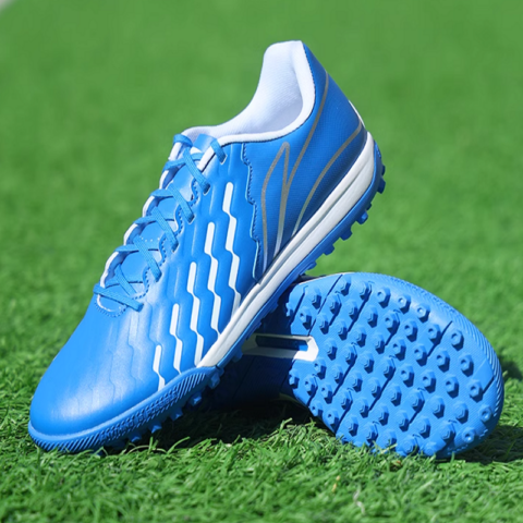 Li Ning Brocade TF Turf Artificial Turf Cushioning, Wear Resistant Soccer Shoes Men’s Blue