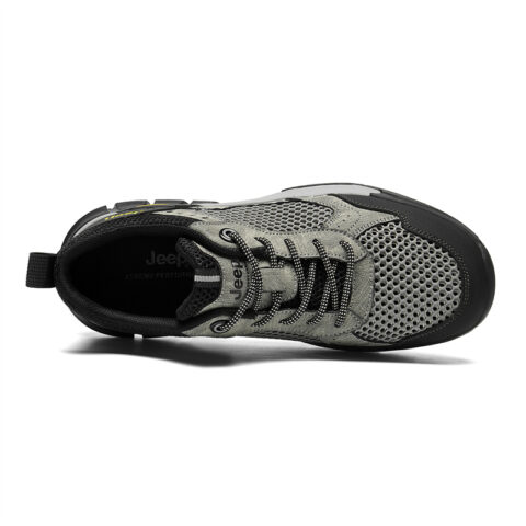 Jeep Outdoor Casual Cushioning Abrasion Resistant Breathable Slip Resistant Low top Hiking Shoes Men’s