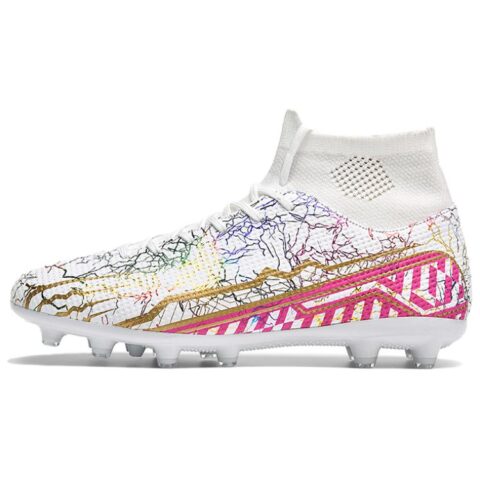 BIANSULONG FG Rubber Long Studs TF Rubber Broken Studs Cushioning Breathable Support Soccer Shoes Unisex