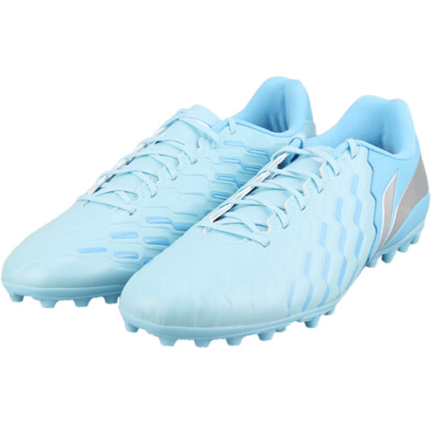 Li Ning MG Multi Ground Artificial Turf Cushioning Slip Resistant Soccer Shoes Men’s Blue