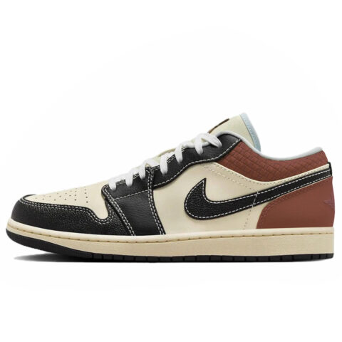 Jordan Air Jordan 1 Slip Resistant Abrasion Resistant Low top Vintage Basketball Shoes Men’s Black