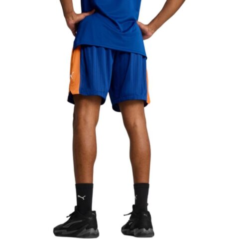 PUMA Basketball Shorts Men’s Blue Orange 02