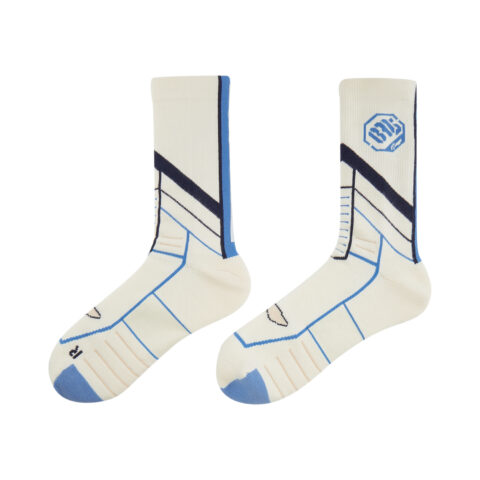 Li Ning Basketball Socks Unisex 1 Pack Ecru/Sky Blue
