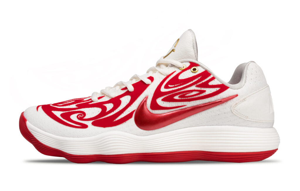 Nike Hyperdunk 2017 Flock Slip Resistant Abrasion Resistant Low top Basketball Shoes Men’s White Red