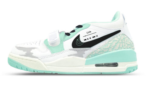 Jordan Legacy 312 Low top Vintage Basketball Shoes Women’s White Green Gray