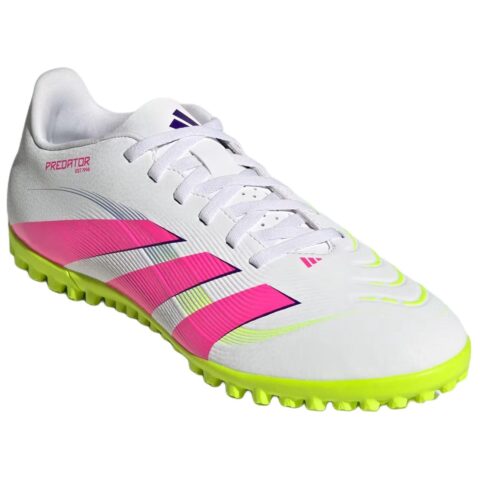 Adidas Predator CLUB TF Turf Fabric Slip Resistant Abrasion Resistant Soccer Shoes Men’s White Pink