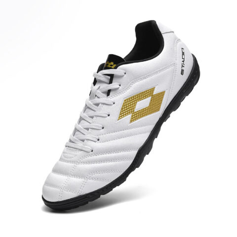 LOTTO TF Turf Coverage Abrasion Resistant Lightweight Soccer Shoes Men’s White