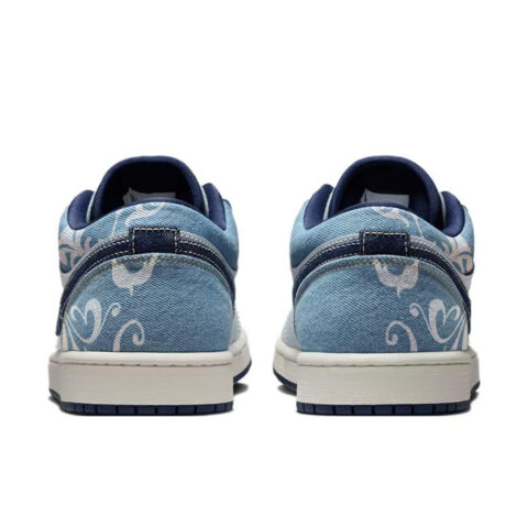 Jordan Air Jordan 1 Vintage Basketball Shoes Men’s Low Top White Blue