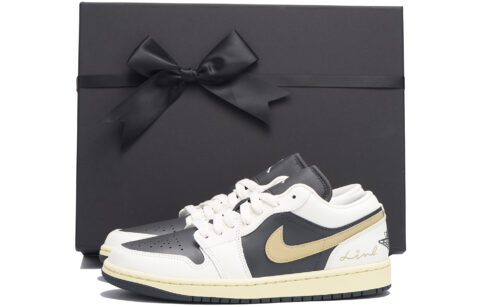 Jordan Air Jordan 1 Synthetic Leather Slip Resistant Abrasion Resistant Low top Vintage Basketball Shoes Women’s