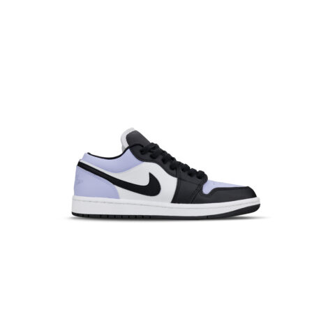 Jordan Air Jordan 1 Abrasion Resistant Low top Vintage Basketball Shoes Unisex Black Purple Blue