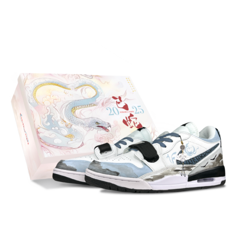 Jordan Legacy 312 Boom Plan Ling Mountain Anti-Slip Wear-Resistant Low-Top Vintage Basketball Shoes Men's Light Blue