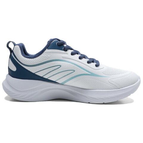 QIAODAN Slip Resistant Abrasion Resistant Low top Casual Running Shoes Men’s White Blue