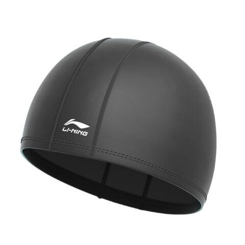 Li Ning Swimming Caps PU Polyurethane Unisex Black