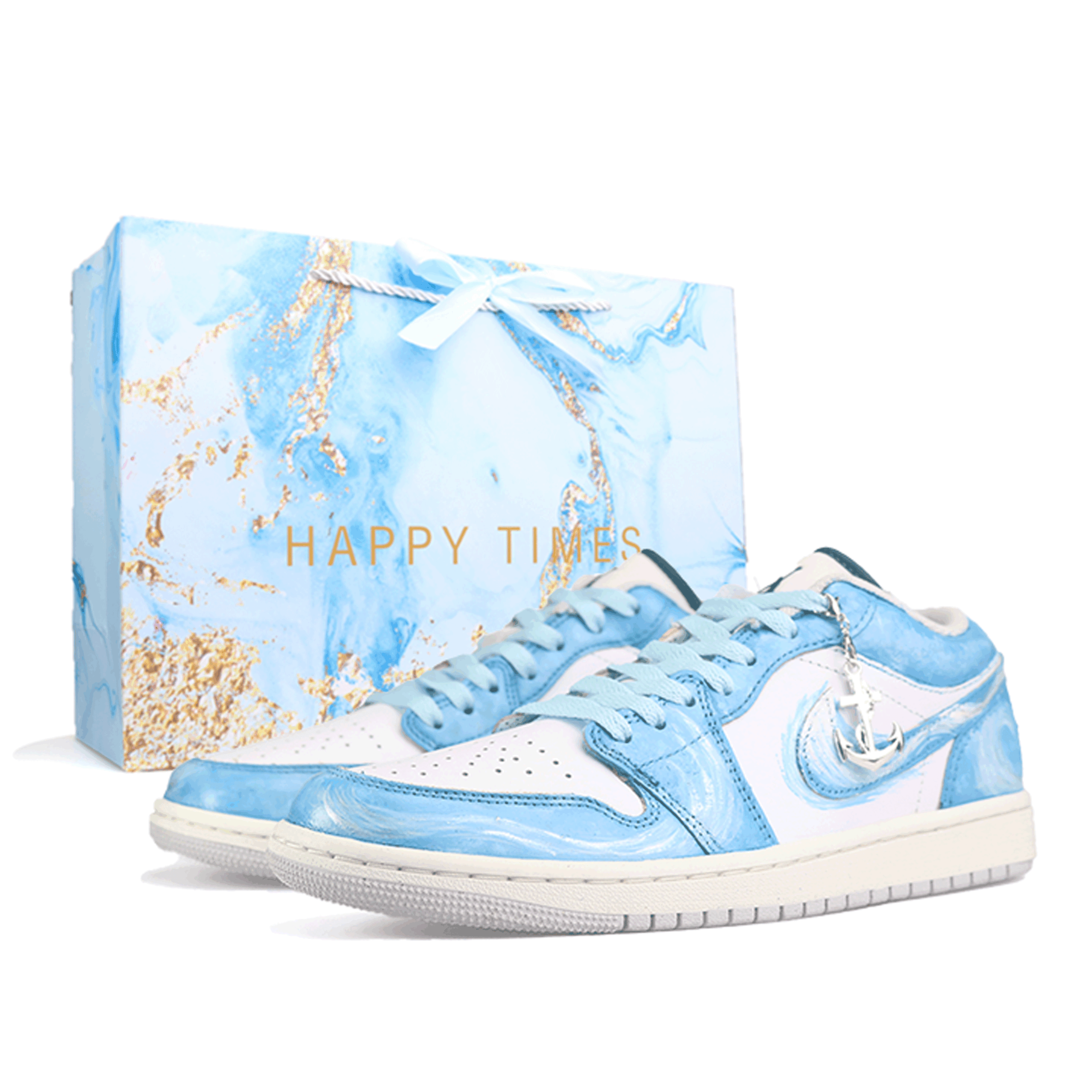 Jordan Air Jordan 1 Deep Sea Journey, Special Shopping Bag Abrasion Resistant Abrasion Resistant Low top