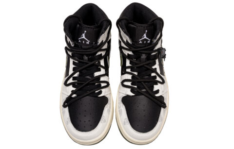 Jordan Air Jordan 1 Square Dragon Synthetic Leather Abrasion Resistant Mid top Vintage Basketball Shoes Unisex