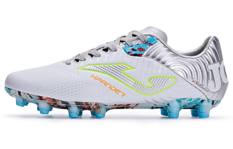 Joma Training FG Firm Ground Slip Resistant Abrasion Resistant Soccer Shoes Men’s White Silver