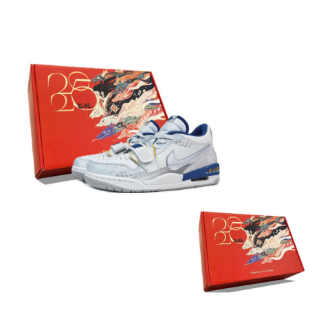 Jordan Legacy 312 Cushioning Slip Resistant Abrasion Resistant Low top Vintage Basketball Shoes Men’s Blue White
