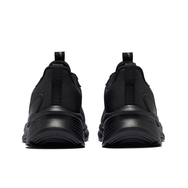 Erke Cushioning Breathable Lightweight Low top Casual Running Shoes Men’s Jet Black