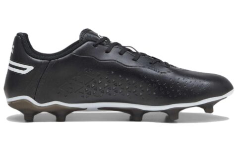 PUMA King Comfortable FG Rubber Long Studs AG Rubber Short Studs Soccer Shoes Unisex Black White