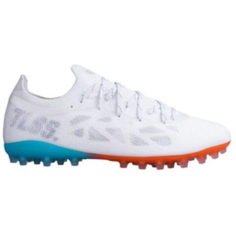TLSS. x KELME MG Multi Ground Artificial Turf Slip Resistant Abrasion Resistant Soccer Shoes Men’s White Blue Orange