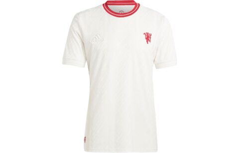 Adidas Manchester United Soccer Jerseys Men's White Moderate Straight Fit