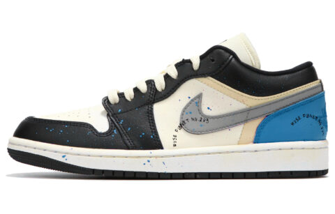 Jordan Air Jordan 1 Low top Vintage Basketball Shoes Women’s Black Blue