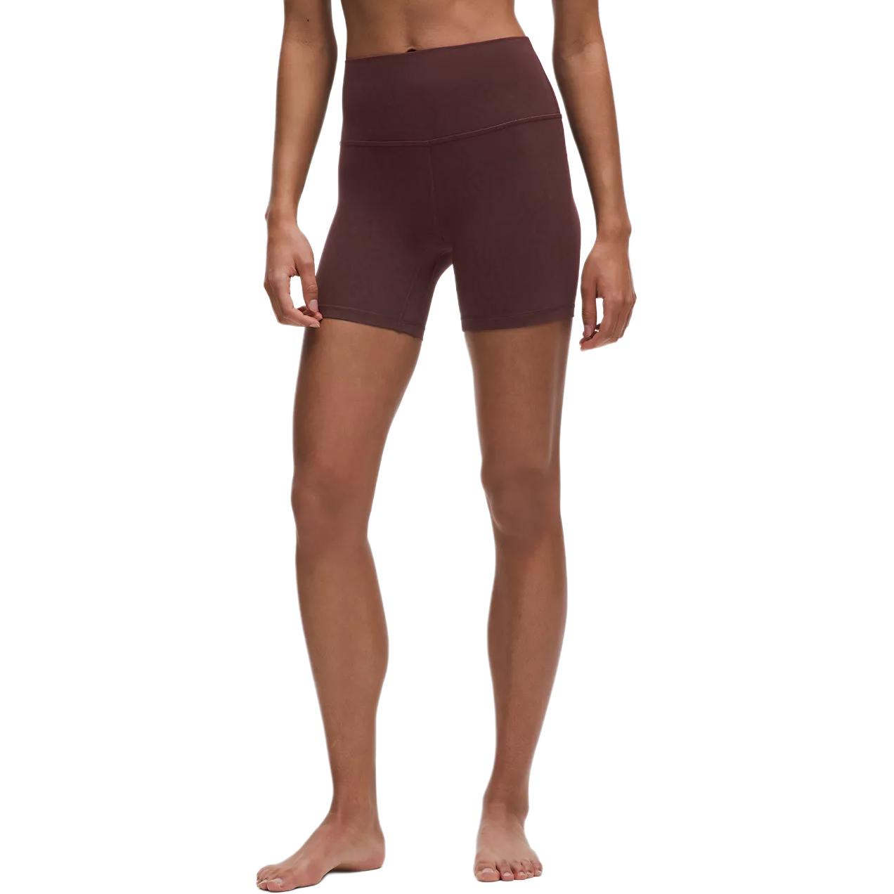 Lululemon Align Yoga Shorts 6' Women's Linear Wordmark Goodnight Plum Multi