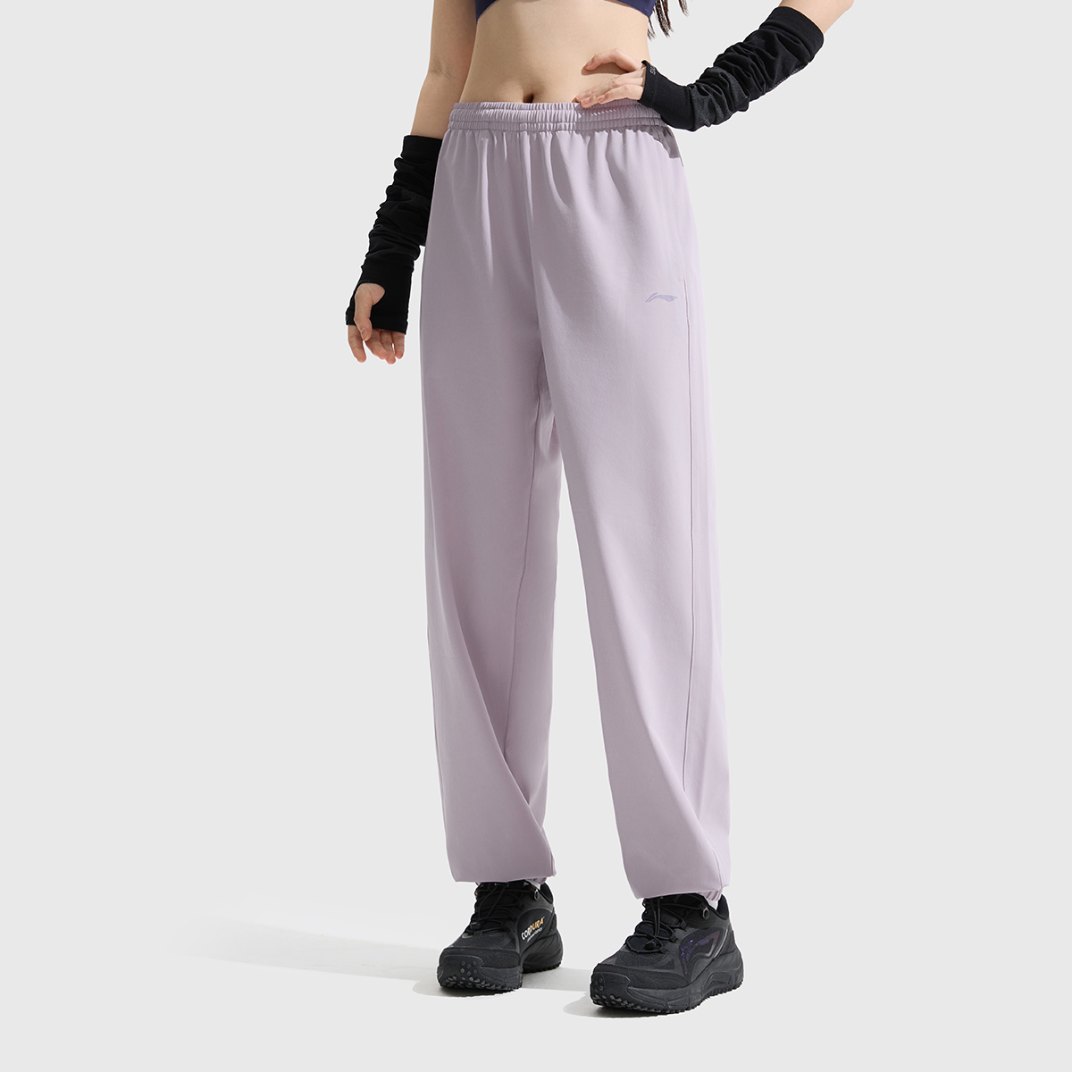 Li Ning Fitness Series Sports Pants Women’s Smoky Gray Mauve