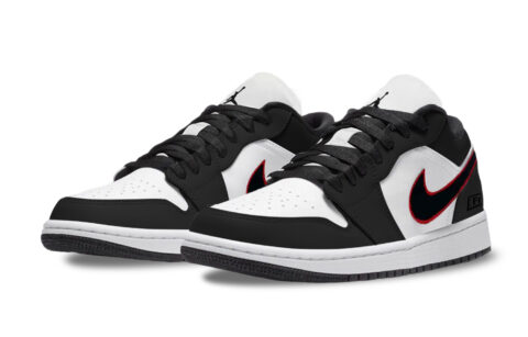 Jordan Air Jordan 1 Vintage Basketball Shoes Unisex Low Top Black Red