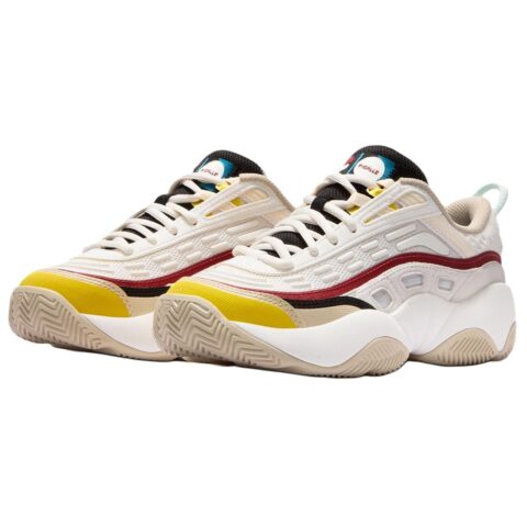 Pigalle x FILA FUSION FIRE Flame Shoes Textile, Synthetic Leather Low top Vintage Basketball Shoes Women’s Beige