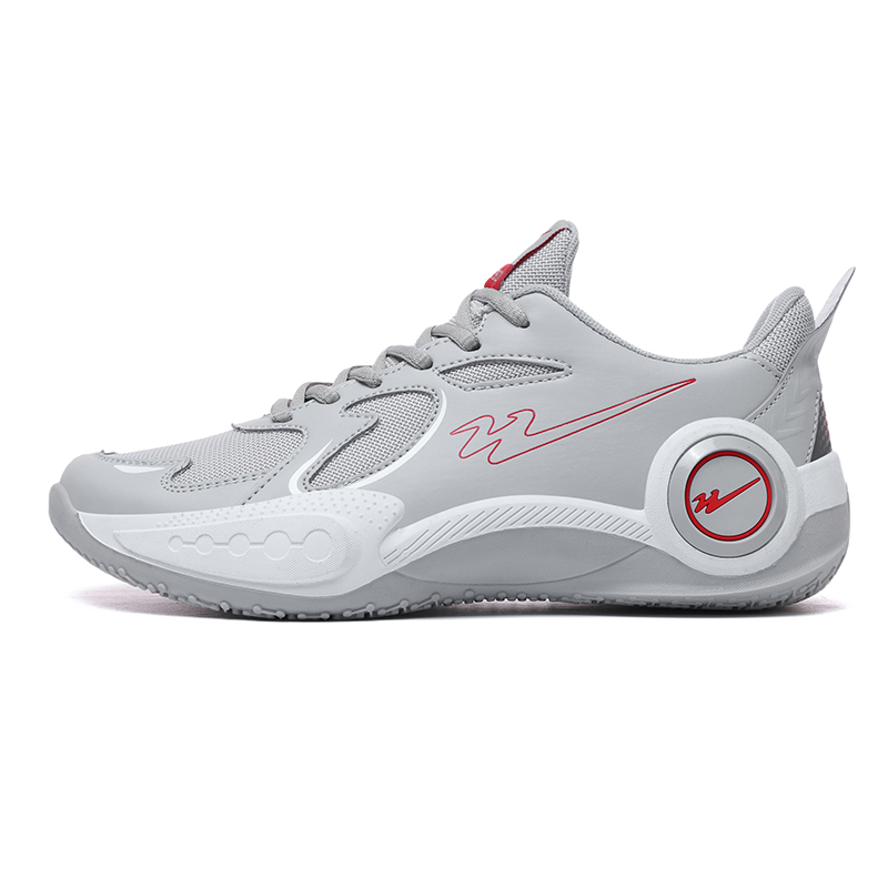Binary Low top Basketball Shoes Unisex Light Gray