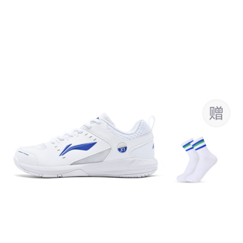 White Blue+Sports Socks